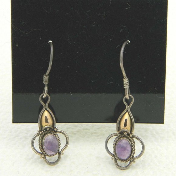 Vintage Jewelry - New Old Stock Sterling Silver Bronze Purple Agate